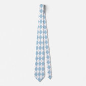 Cravate Couvercle bleu clair et blanc Jacquard (Devant)