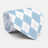 Cravate Couvercle bleu clair et blanc Jacquard (Roulé)