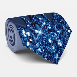 Cravate Couvercle bleu Parties scintillant