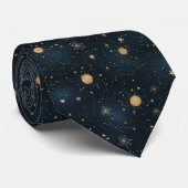 Cravate Couvercle céleste Monogramme (Roulé)