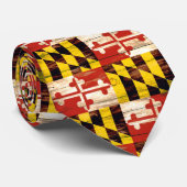 Cravate Couvercle du drapeau du Maryland en bois patiné (Roulé)