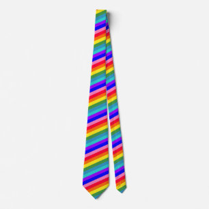 Cravate Couvercle Gras Rainbow Stripes