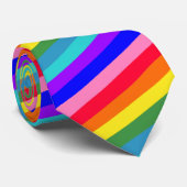 Cravate Couvercle Gras Rainbow Stripes (Roulé)