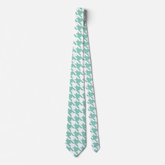 Cravate Couvercle turquoise et blanc (Devant)