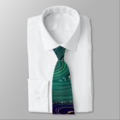 Cravate Couvercles hommes marbres bleus et verts (Attaché)