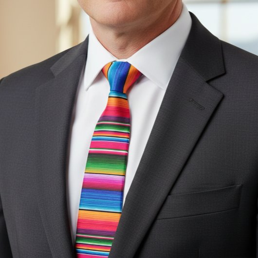 Cravate Couverture mexicaine Fiesta Stripes colorées Sarap