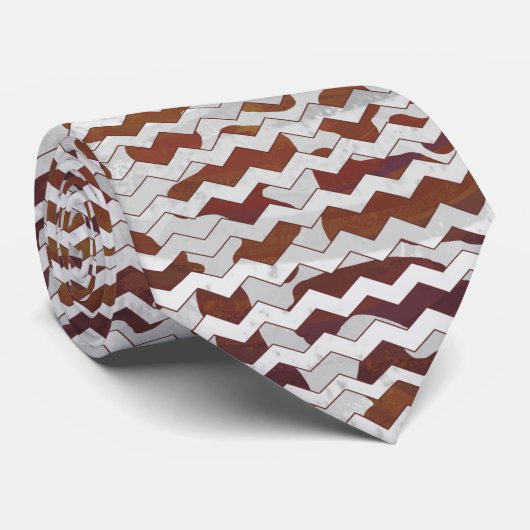 Cravate Cow Brown and White Print (Roulé)