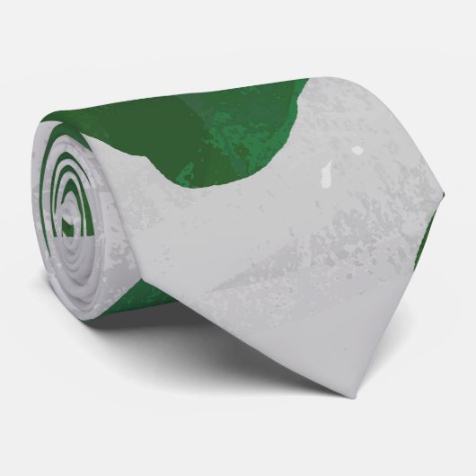 Cravate Cow Green and White Print (Roulé)