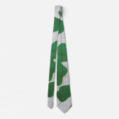 Cravate Cow Green and White Print (Dos)