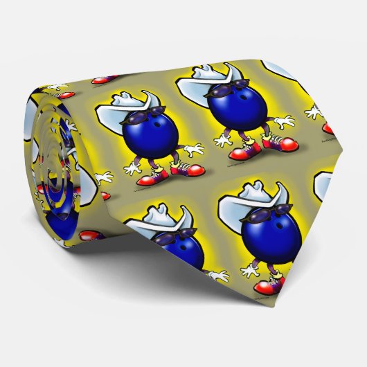 Cravate Cowboy de bowling (Roulé)