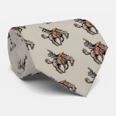 Cravate cowboy rodéo et cheval bouc (Roulé)