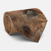 Cravate Cowboy tirant sur la peau de vache brune (Roulé)