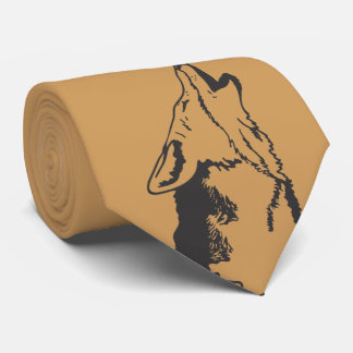 Cravate Coyote sur l'or
