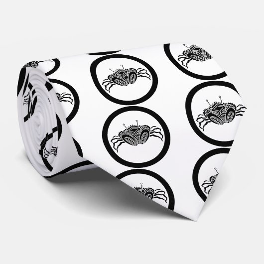 Cravate Crabe de mer de face en cercle (Roulé)