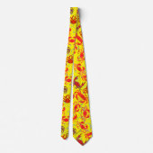 Cravate Crabes Patternx4 B Jaune BG (Dos)