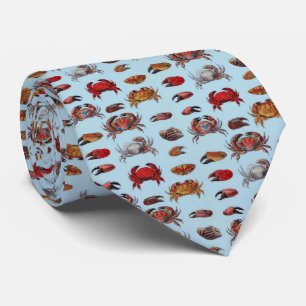 Cravate Crabes stylisés vintages do-it-yourself BG Poudre 