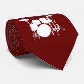 Cravate Craie blanche en silhouette (Roulé)