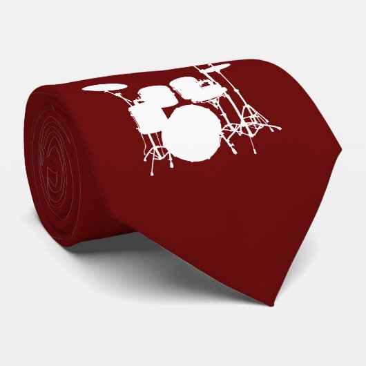 Cravate Craie blanche en silhouette (Roulé)