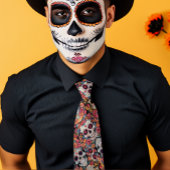Cravate Crâne à sucre Dia de Los Muertos