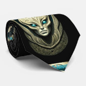 Cravate Crâne Alien Tête Thunder_Cove (Roulé)