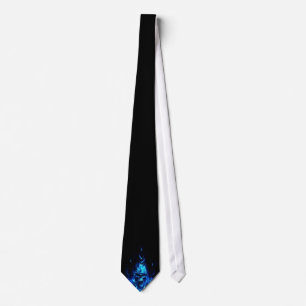 Cravate Crâne bleu flamboyant