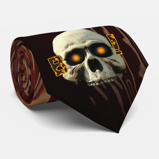Cravate Crâne Boo (Roulé)