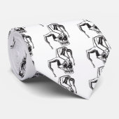 Cravate Crâne clown (Roulé)