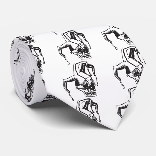Cravate Crâne clown (Roulé)