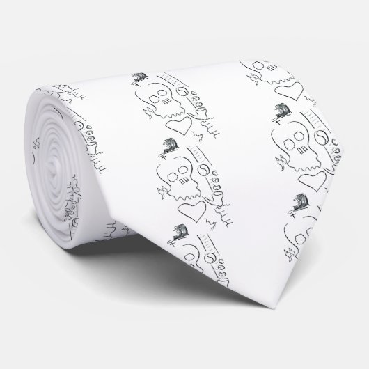 Cravate Crâne de Bob Dobbs (Roulé)