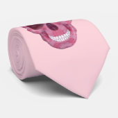 Cravate crâne de camouflage rose (Roulé)