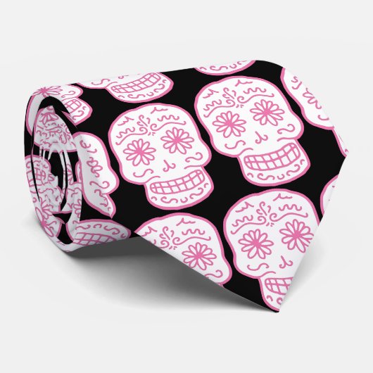 Cravate Crâne de Doodle (Roulé)