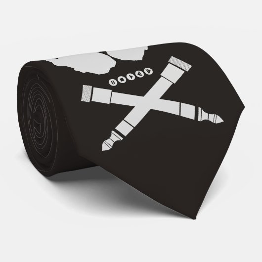 Cravate Crâne du DJ (Roulé)