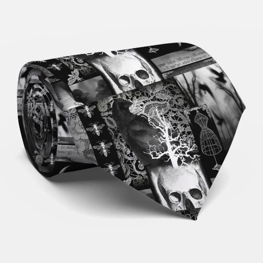 Cravate Crâne éffrayant (Roulé)