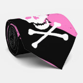 Cravate crâne et os crackés EMO crackés crackés (Roulé)