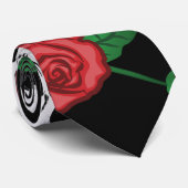 Cravate Crâne et Rose (Roulé)