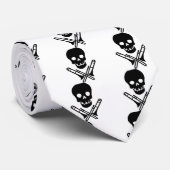 Cravate crâne et trombones (Roulé)