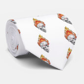 Cravate Crâne flamboyant (Roulé)
