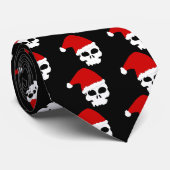 Cravate crâne goth noël (Roulé)