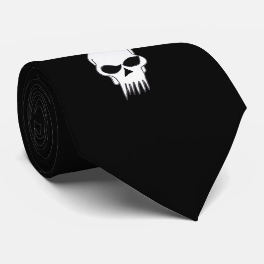 Cravate Crâne mauvais (Roulé)