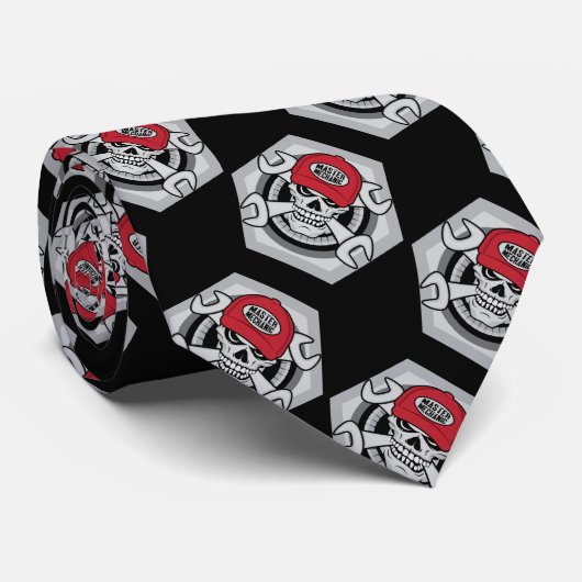 Cravate Crâne mécanique (Roulé)