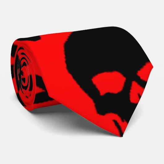 Cravate Crâne noir (Roulé)