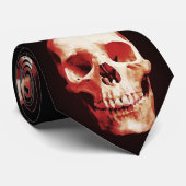 Cravate Crâne rouge (Roulé)