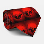 Cravate Crâne rouge (Roulé)