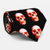 Cravate Crâne rouge (Roulé)