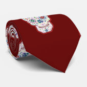 Cravate Crâne Trippy de sucre (Roulé)