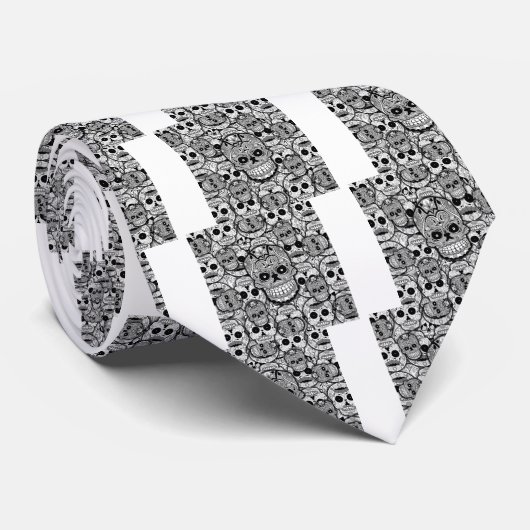 Cravate Crânes à sucre (Roulé)