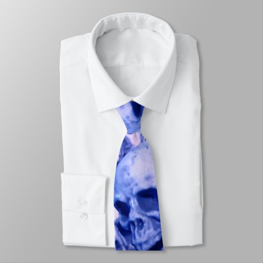 Cravate Crânes bleu-foncé (Attaché)