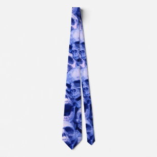 Cravate Crânes bleu-foncé