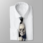 Cravate Crânes contre des rayures (Attaché)