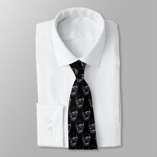 Cravate Crânes de Cravate-Halloween pour hommes (Attaché)